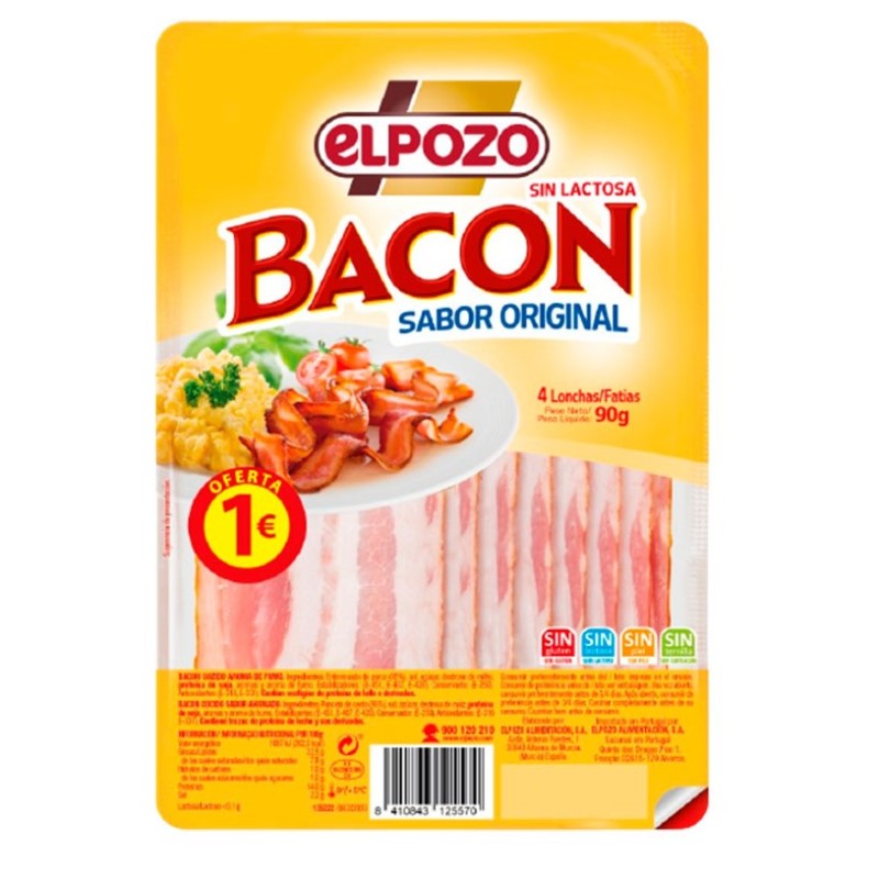 Bacon En Lonchas 1.50€  ELPOZO 110 GR | Cash Borosa