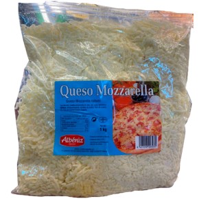 Queso Rallado Mozzarella ALBENIZ 1 KG | Cash Borosa