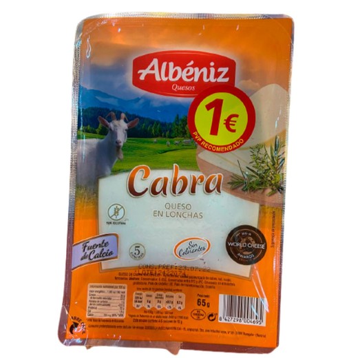 Queso Lonchas Cabra ALBENIZ 55 GR 1 € | Cash Borosa