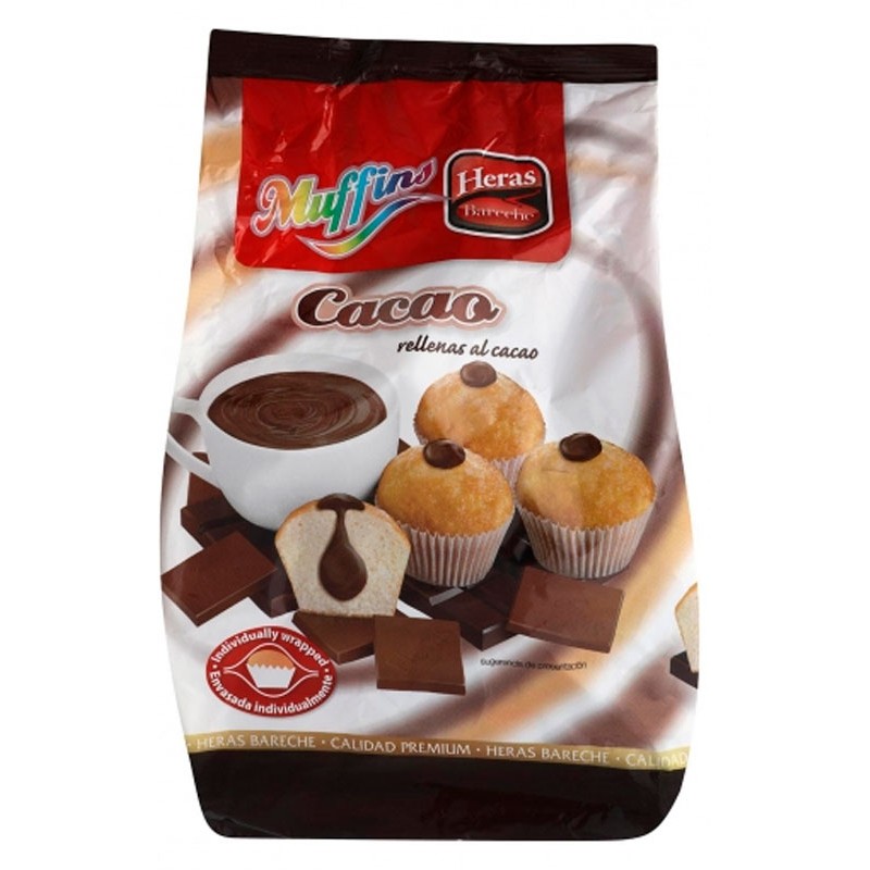 Magdalenas Rellenas Chocolate Heras 245 GR | Cash Borosa