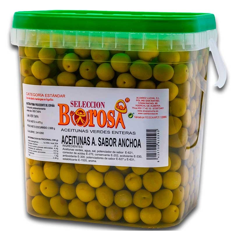 Aceitunas Manzanillas  Borosa Cubo 2.600 KG | Cash Borosa
