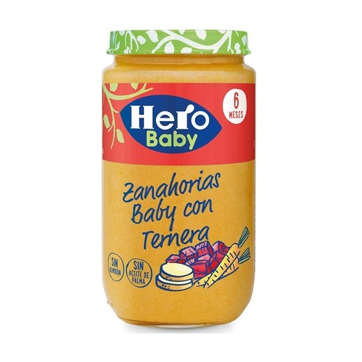 Tarrito Zanahorias con Ternera HERO 235 GR | Cash Borosa