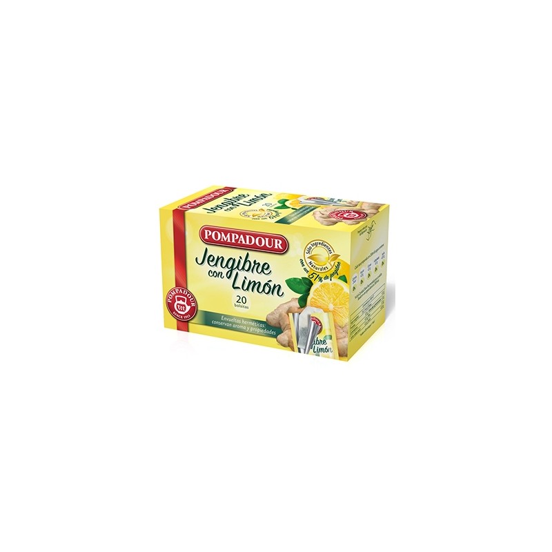 Infusion Jengibre Limon POMPADOUR 20 U | Cash Borosa
