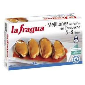 Mejillones En Escabeche Gigantes LA FRAGUA 6/8 Piezas | Cash Borosa