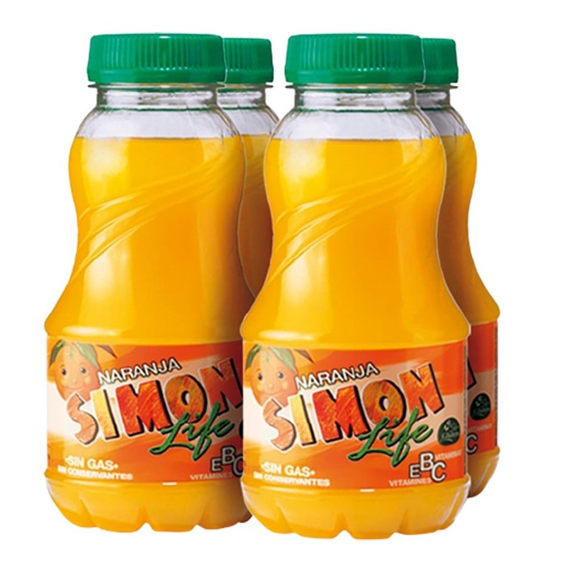 Simon Life Naranja Pack 4 200 ML | Cash Borosa