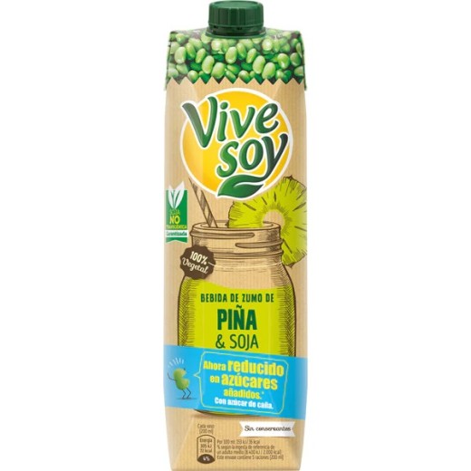 Bebida de Soja VIVESOY  Piña 1 L | Cash Borosa