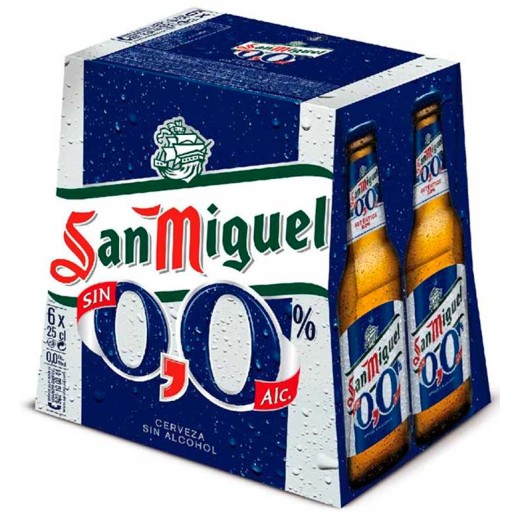 Cerveza Botellin SAN MIGUEL 0,0 Pack 6 UND X 25 CL | Cash Borosa