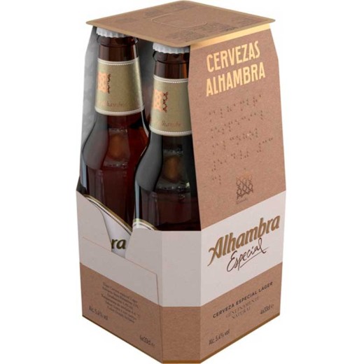 Cerveza Tercio ALHAMBRA Especial Pack 4 UND x 33 CL | Cash Borosa