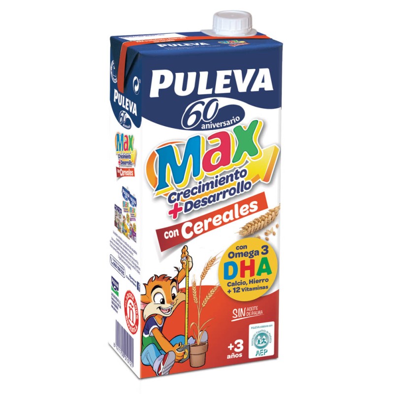 Leche de Crecimiento PULEVA MAX Cereales 1 L + 3 Años | Cash Borosa