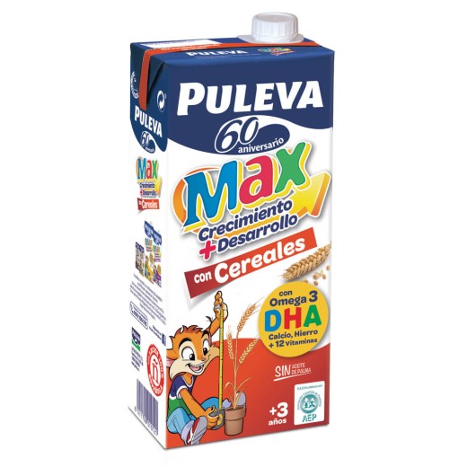 Leche de Crecimiento PULEVA MAX Cereales 1 L + 3 Años | Cash Borosa
