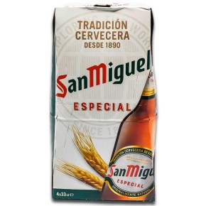 Cerveza Tercio SAN MIGUEL Pack 4 UND X 33 CL