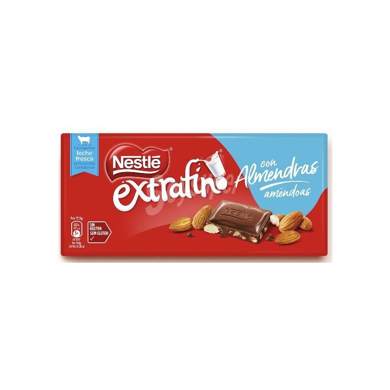 Chocolate con Leche y Almendras NESTLE Extrafino 123 Gr | Cash Borosa