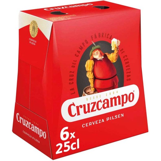 Cerveza Botellin CRUZCAMPO Pack 6 Un X 25 CL | Cash Borosa
