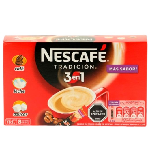 Cafe Soluble  Sobres 3 en 1 NESCAFE 10 UND | Cash Borosa