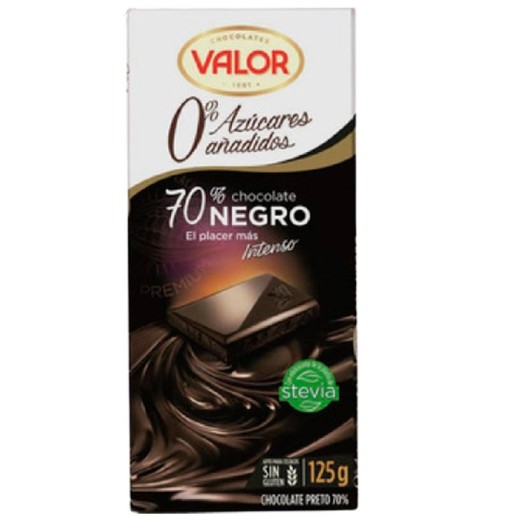 Chocolate Sin Azucares Negro 70% VALOR  100 Gr  | Cash Borosa