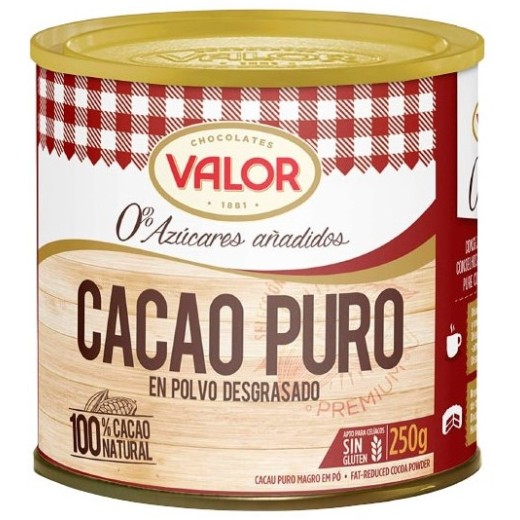 Chocolate En Polvo VALOR  S/Azucar Lata 250 GR | Cash Borosa