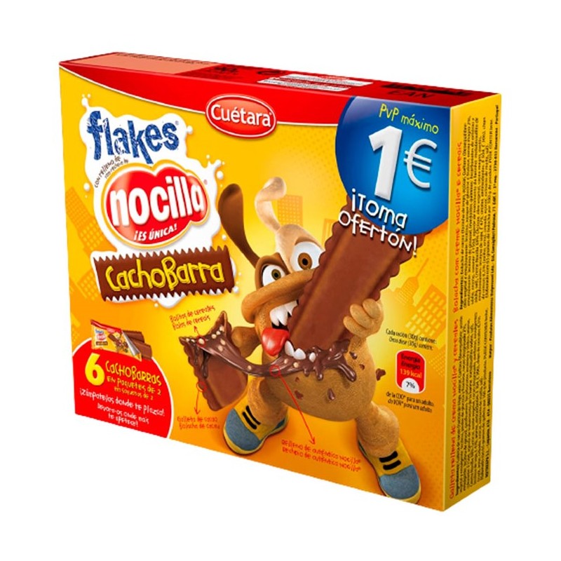 Galleta Flakes 1,20€ NOCILLA  Caja 105 GR | Cash Borosa