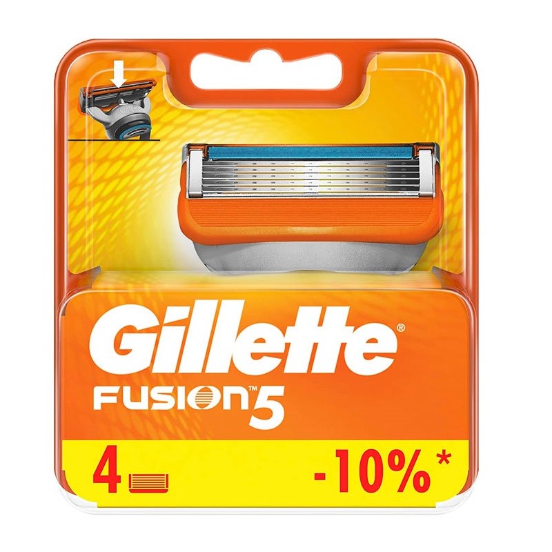 Cuchillas de Afeitar GILLETTE Fusion PACK 4 UND | Cash Borosa