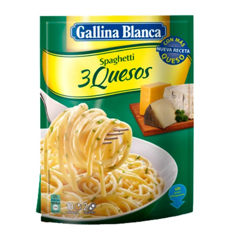 Espaguetis 3 Quesos GALLINA BLANCA 175 GR | Cash Borosa
