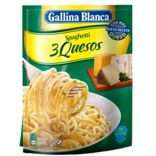 Spaghettis 3 Quesos GALLINA BLANCA 175 GR | Cash Borosa