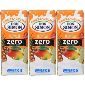 Fruta + Leche Tropical DON SIMON Pack 3 X 33 CL | Cash Borosa