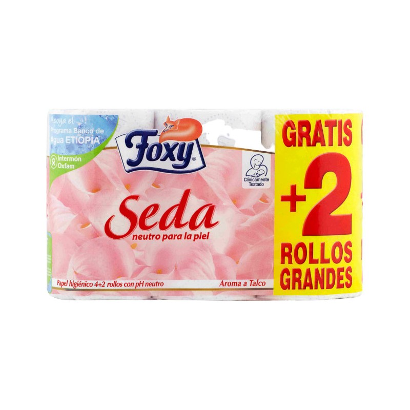 Papel Higienico Foxy  4+2 Rollos Seda Blanco | Cash Borosa