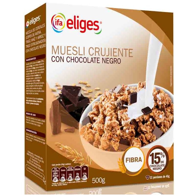 Cereales IFA Muesli Crujiente con Chocolate 500 Gr | Cash Borosa