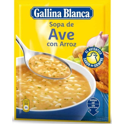 Sopa Ave con Arroz GALLINA BLANCA | Cash Borosa