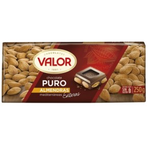 Chocolate Negro con Almendras VALOR 250 Gr