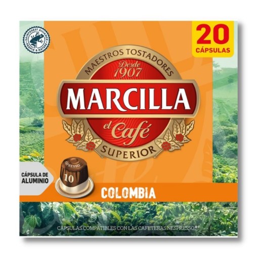 Capsulas Cafe MARCILLA Nespresso Colombia 20U | Cash Borosa