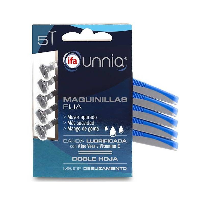 Maquinilla De Afeitar  IFA Unnia Fija 2 Hojas Pack 5U | Cash Borosa