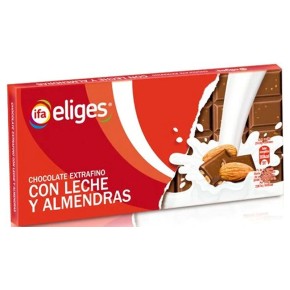 Chocolate con Leche y Almendras Sin Lactosa TRAPA 100 GR | Cash Borosa