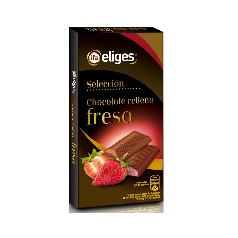Chocolate Relleno de Fresa IFA 100 GR | Cash Borosa