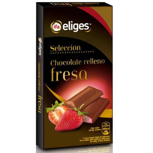 Chocolate Relleno de Fresa IFA 100 GR | Cash Borosa
