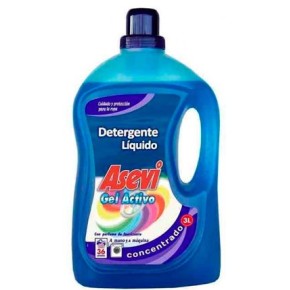 Detergente Ropa ASEVI 3 L Gel Activo Azul 40+4Lav | Cash Borosa