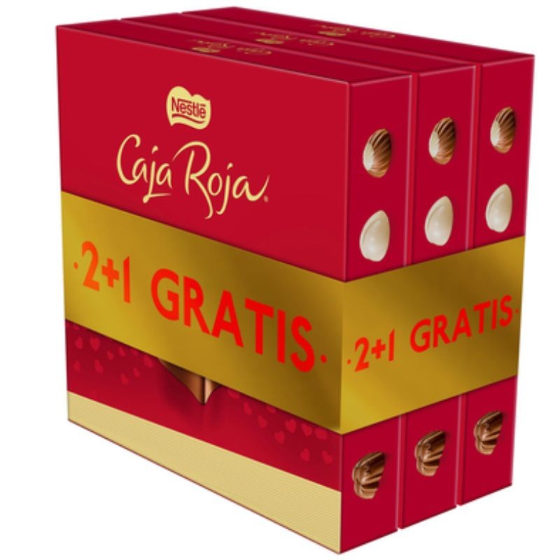 Bombones NESTLE Caja Roja Pack 2+1 100 GR | Cash Borosa