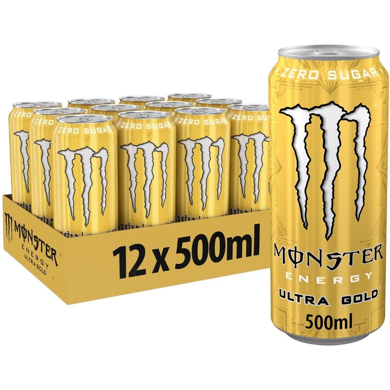 Bebida Energetica MONSTER Ultra Gold Pineaple Zero 500 ML | Cash Borosa