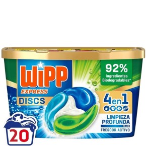 Detergente Ropa Capsulas  WIPP Express 4 En 1 - 20 UND | Cash Borosa