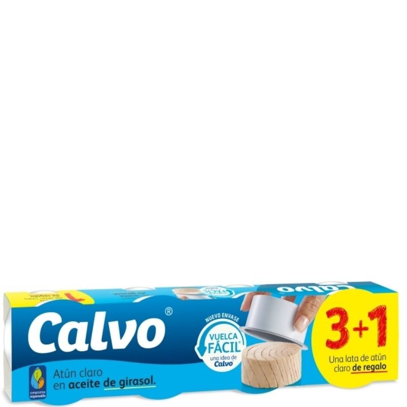 Atun Claro Aceite de Girasol CALVO Pack 4 3 € | Cash Borosa