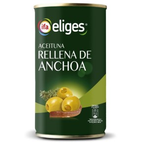 Aceitunas Rellenas de Anchoa IFA  Lata 350 GR | Cash Borosa
