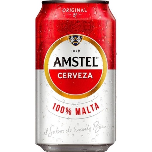 Cerveza Lata AMSTEL 100% Malta 33 CL 0.50€ | Cash Borosa