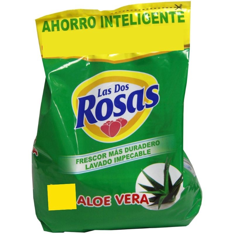 Detergente Ropa Polvo 2 ROSAS Aloe Vera 50 Lavados | Cash Borosa