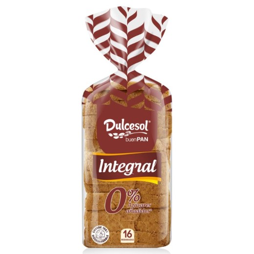 Pan de Molde Integral Corteza S/Azucar DULCESOL 460GR 1.29€ | Cash Borosa