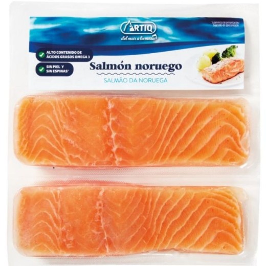 Salmon Noruego Sin Piel Lomos ARTIQ Pack 2 x  250 GR | Cash Borosa