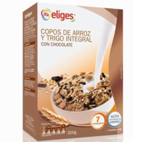 Cereales IFA Copos de Arroz y Trigo con Chocolate 500 Gr