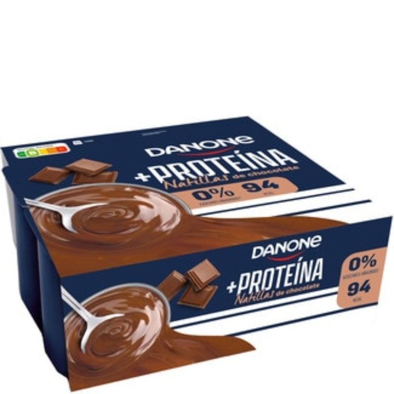 Natilla Proteica Chocolate 0% Azucar y Grasas DANONE  X4 | Cash Borosa