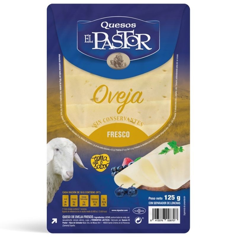 Queso Lonchas Oveja EL PASTOR 125 GR | Cash Borosa