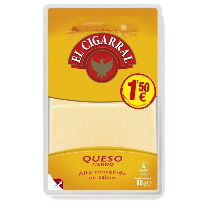 Queso Lonchas CIGARRAL Tierno 1.50€ 80 GR | Cash Borosa