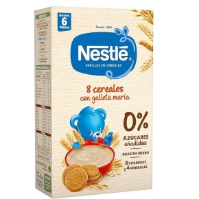 Papilla NESTLE 8 Cereales con Galleta 0% 0% 255 GR