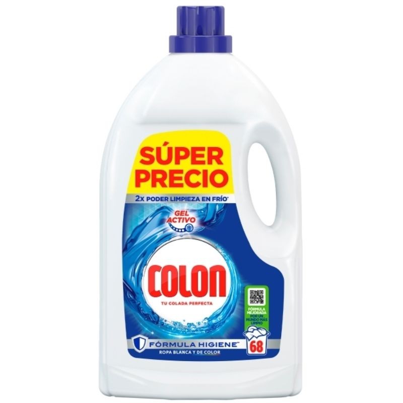 Detergente Ropa Gel COLON 3.06 L 68 Dosis | Cash Borosa